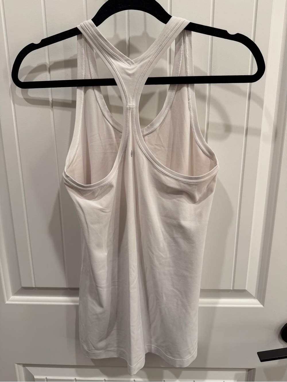 Lululemon White Layered Open Back Racerback Tank - Picture 2 of 3